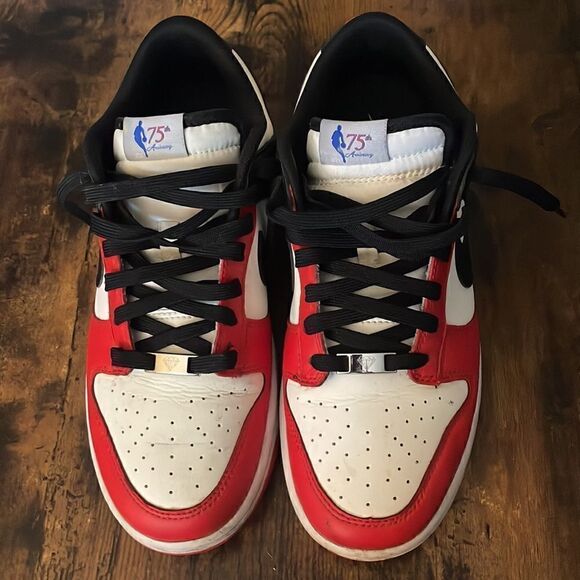 Nike Dunk Low EMB NBA 75th Anniversary Chicago Size 9 / great condition - Picture 6 of 13